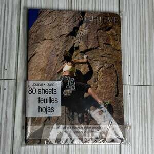 ACHIEVE Graphic Design Cover Fitness Lined Ruled 80 Pages Journal  NWT